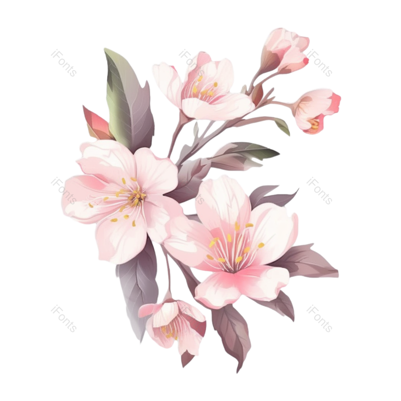 叶子图片,唯美元素,花卉PNG,花朵免抠素材